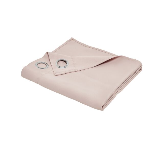 Cortina confeccionada opaca, 100% poliéster. rosado