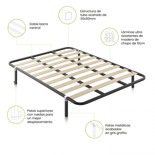 Estrado de ripas RX Silver 135x190 cm