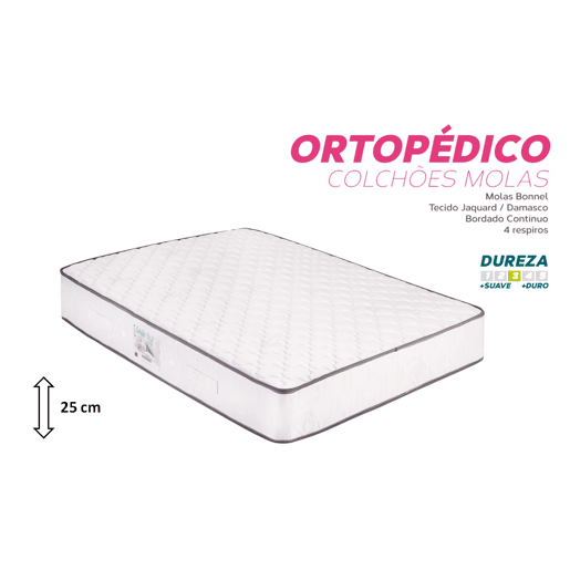 COLCHÃO MOLAS ORTOPÉDICO 118x183