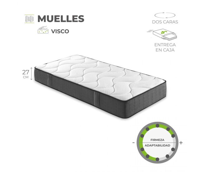 Colchón viscoelástico antialérgico 90x190 cm spring visco premium 90x190 cm