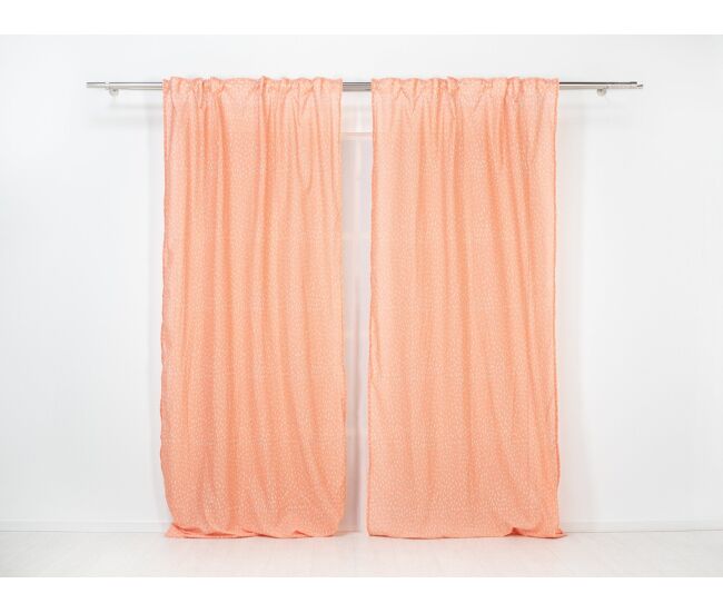 Visillo translúcido rain salmon rain - rosa - 140x260