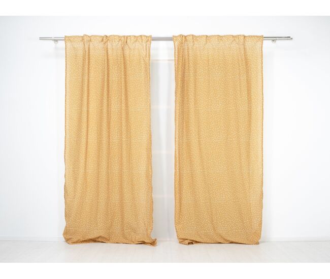 Visillo translúcido rain mostaza rain - amarillo - 140x260
