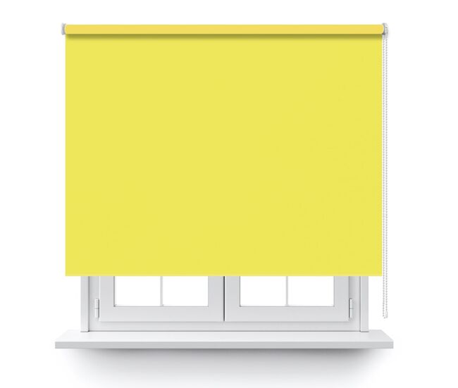 Estor enrollable opaco en color amarillo