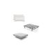 Pack Somier CHA + Colchón PRO Nature + REGALO Almohada de Fibra Pack Somier CHA + Colchón PRO Nature + REGALO Almohada de Fibra Blanco