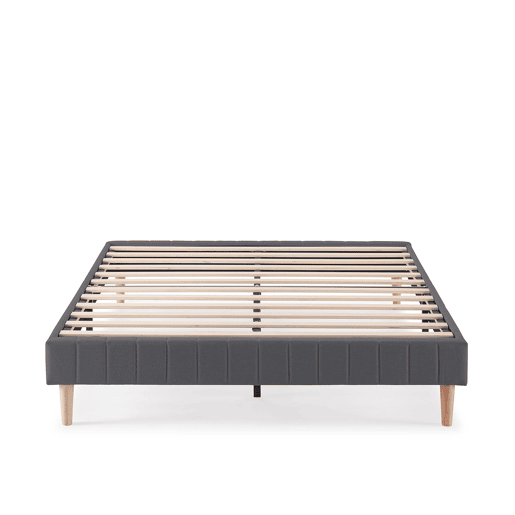 Base estofada Eris 90x190 cm cinza escuro