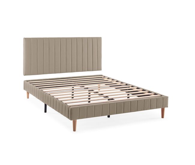 Base tapizada + cabecero eris 150x190 cm beige