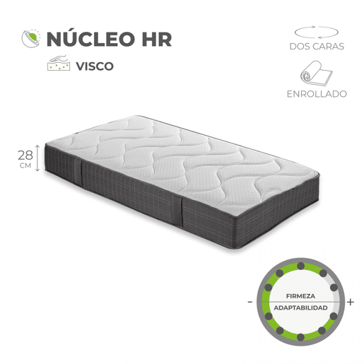 Colchão viscoelástico Core HR 90x190 cm