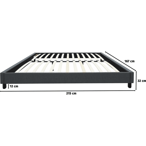 Estrado de cama Andy - 160 x 200 cm - Cinza antracite -