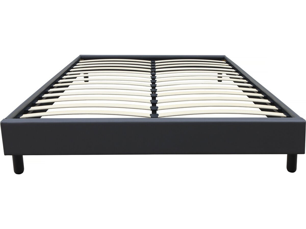 Somier "andy" - 160 x 200 cm - pvc - gris antracita