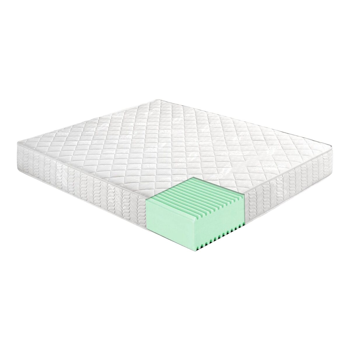 Colchón 105x200 de espuma hr - altura 20 cm - 13 zonas de confort - ortopedico modelo bari