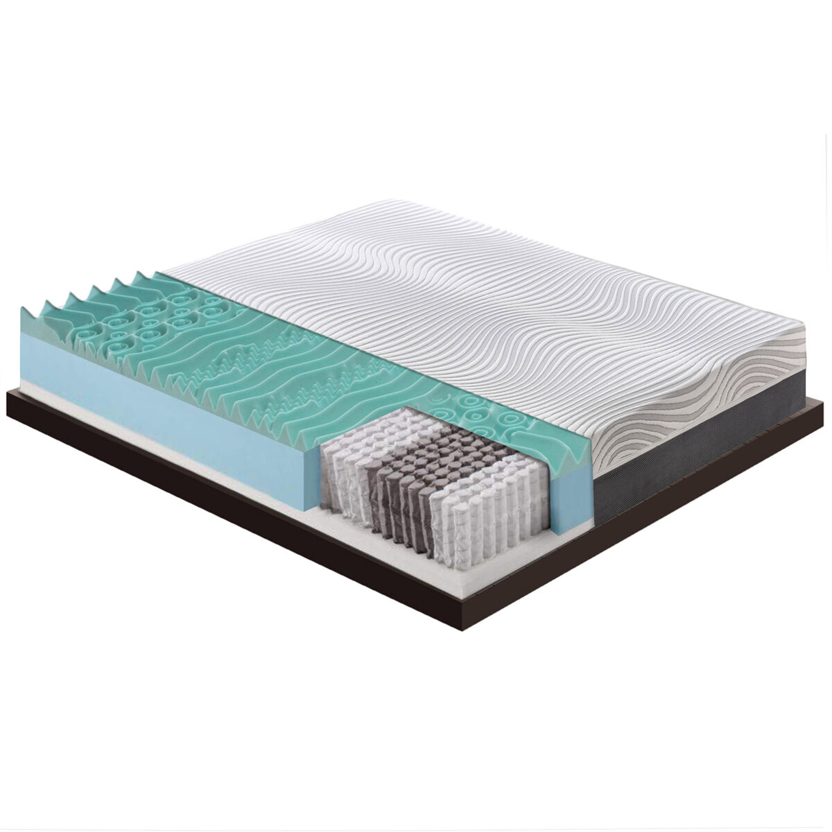 Colchón 105x190 de muelles ensacados y viscoelástico, 20 cm de altura, ortopédico, funda extraíble