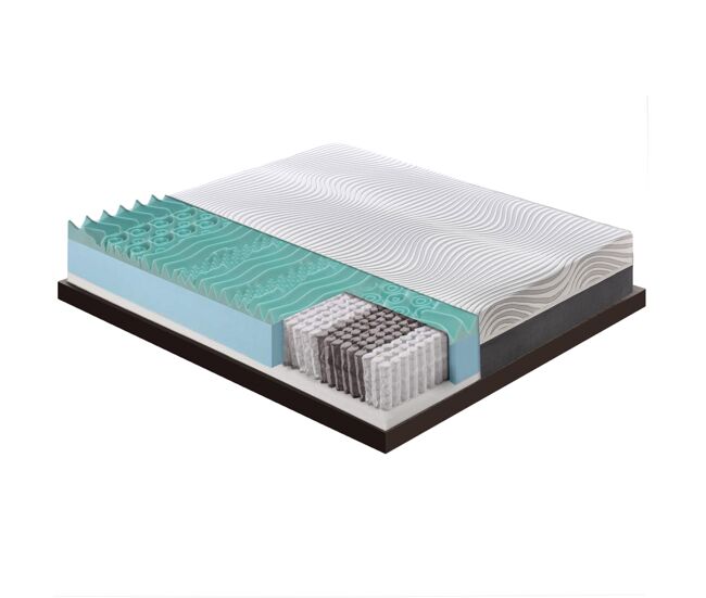Colchón 105x190 de muelles ensacados y viscoelástico, 20 cm de altura, ortopédico, funda extraíble