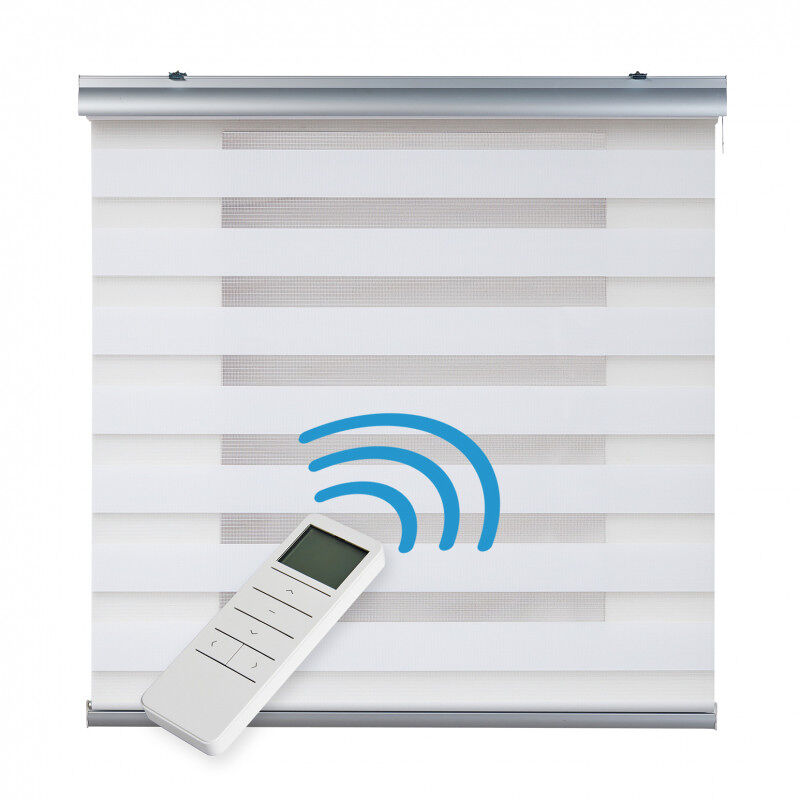 Estor Enrollable Noche y Dia con motor automático batería Top