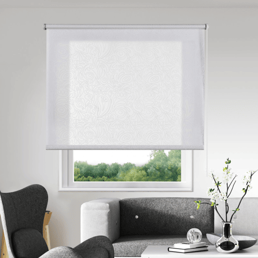 Estores impressos, estore de rolo com desenhos Translúcidos de Branco caxemira 75 x 180 cm