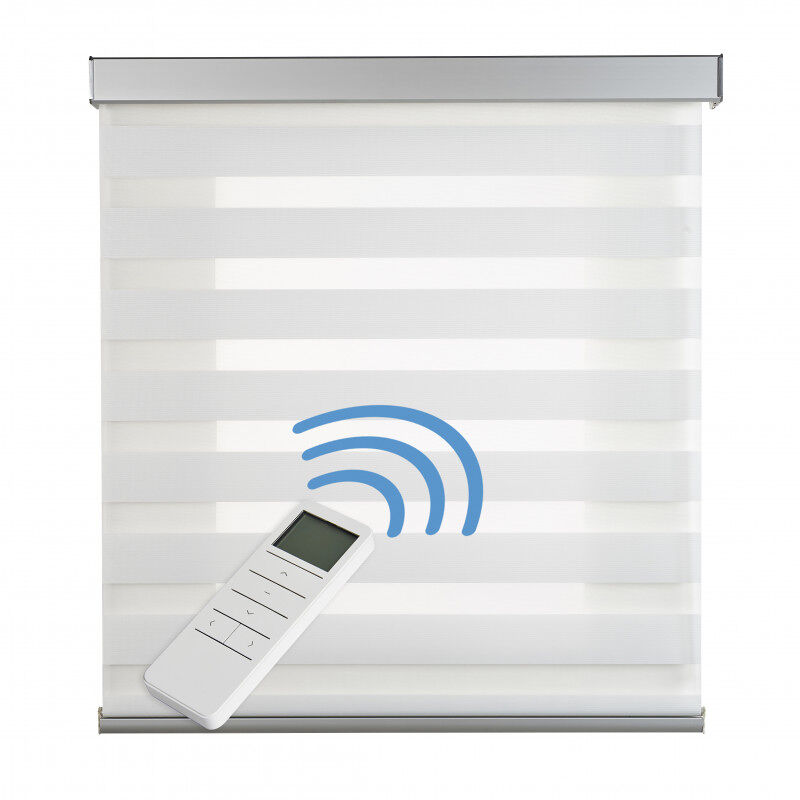 Estor Enrollable Noche y Dia con motor automático batería Top