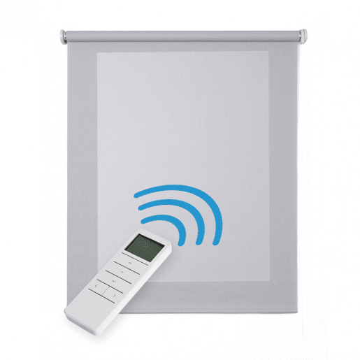 Estore de Rolo Screen Estores Automáticos Motorizados com controlo remoto Tecido técnico Isolamento térmico Cinza 180 x 250cm