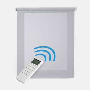 Estore de Rolo Screen Estores Automáticos Motorizados com controlo remoto Tecido técnico Isolamento térmico Cinza 140 x 250cm