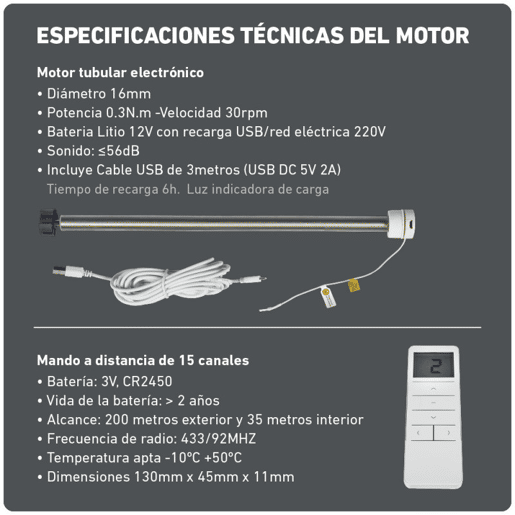 Estore de Rolo Screen Estores Automáticos Motorizados com controlo remoto Tecido técnico Isolamento térmico Cinza 180 x 250cm
