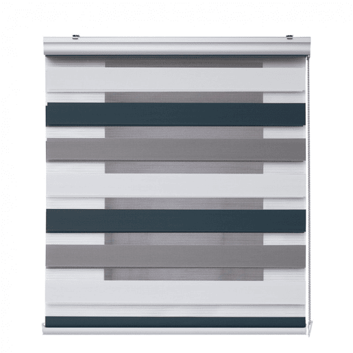 Estores Noite e Dia Premium, estore de rolo com acabamento em alumínio Premium Tricolor 200 x 250 cm