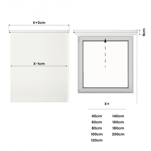 Estores Blackout Estore de rolo Opaco Bege 120 x 180 cm