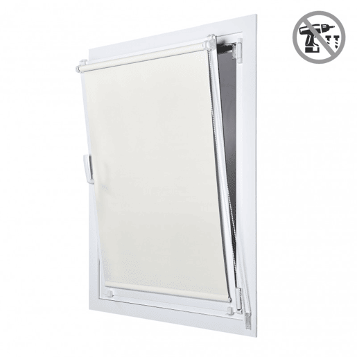 Estores Opaco EasyFix, estore de rolo instalação sem furar Bege 75 x 180 cm
