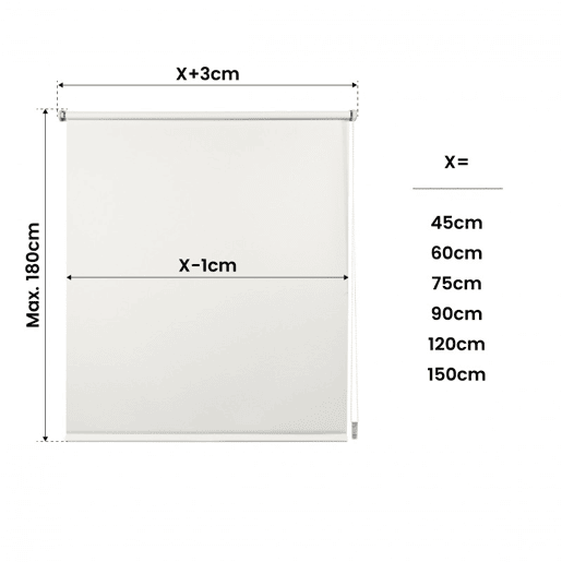 Estores Opaco EasyFix, estore de rolo instalação sem furar Bege 75 x 180 cm