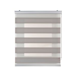 Estores Noite e Dia Premium, estore de rolo com acabamento em alumínio Premium Cinza pedra 180 x 250 cm