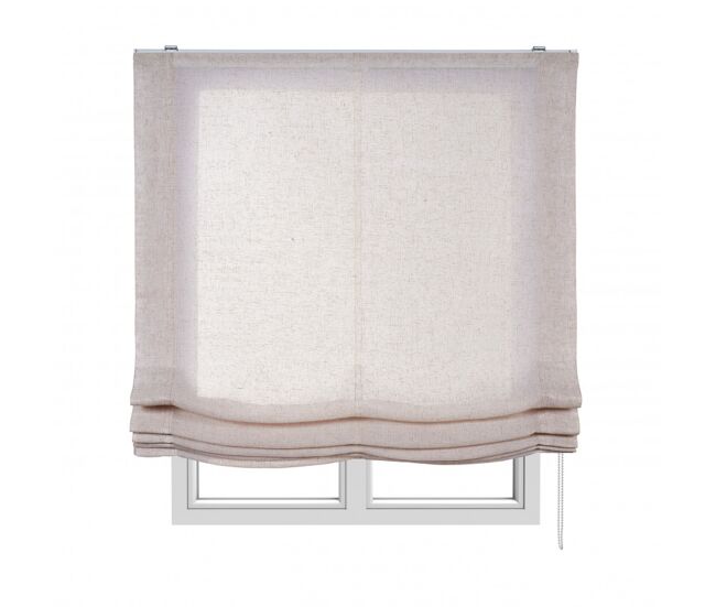 Estor plegable sin varillas, estor paqueto traslúcido para ventanas y puertas beige, 105 x 250 cm
