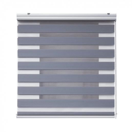 Estores Noite e Dia Premium, estore de rolo com acabamento em alumínio Premium Prata 180 x 250 cm