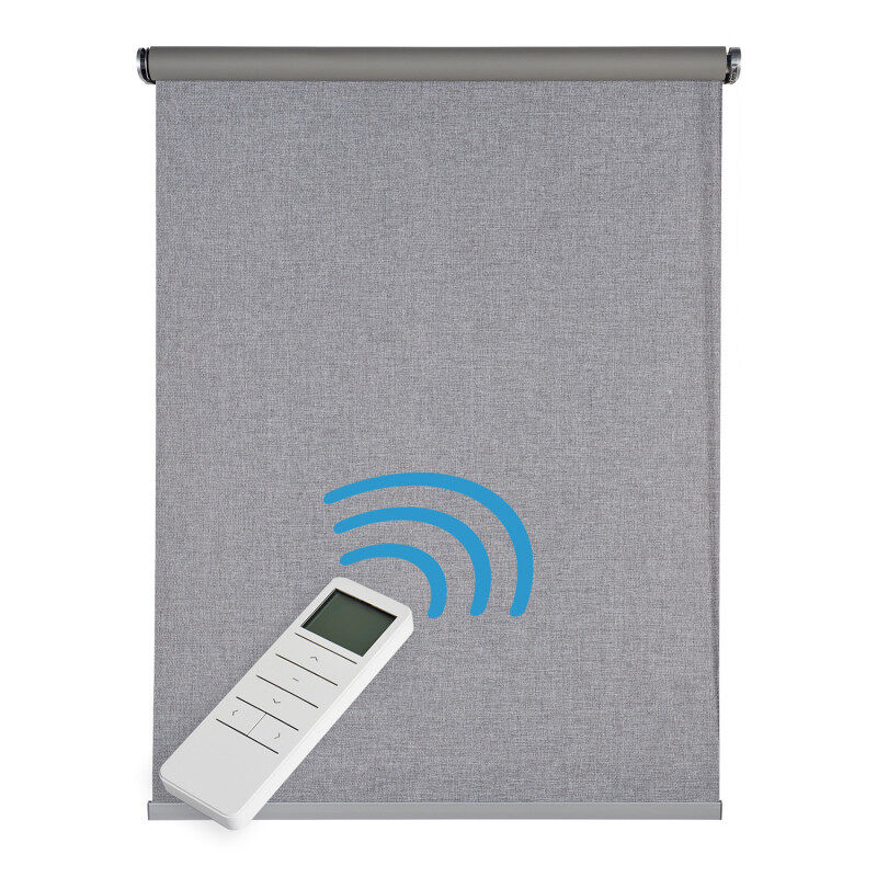 Estor Motorizado Enrollable Opaco Blackout con bateria y mando