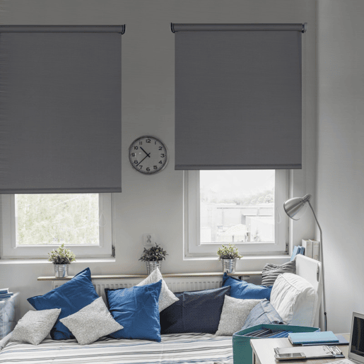 Estores Blackout Estore de rolo Opaco Cinza escuro 200 x 250 cm
