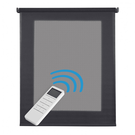 Estore de Rolo Estores Automáticos translúcidos Motorizados com bateria, motor e controlo remoto Cinza 200 x 250 cm
