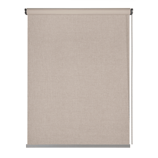 Estore de Rolo Blackout Blind Premium com acabamento em alumínio Bege 45 x 180 cm