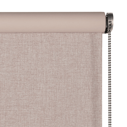 Estore de Rolo Blackout Blind Premium com acabamento em alumínio Bege 45 x 180 cm