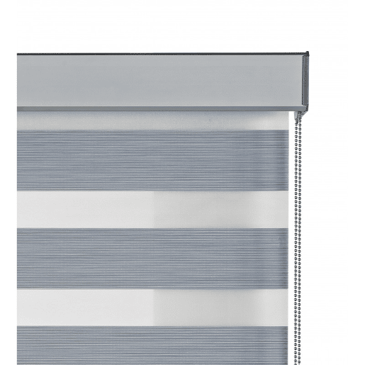 Estores Noite e Dia Estore de rolo com acabamento em alumínio qualidade superior Cinza 100 x 250cm