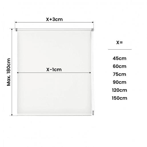 Estores Opaco EasyFix, estore de rolo instalação sem furar Cinza 120x180 cm