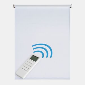 Estore de Rolo Opaco Motorizado Estores automáticos com bateria motor e controlador Premium Branco 160 x 250cm