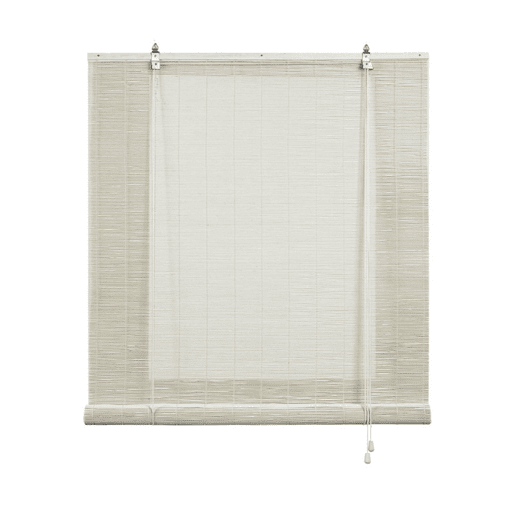 Estores de Bambu, estore de rolo Bambu natural Branco 60 x 175cm