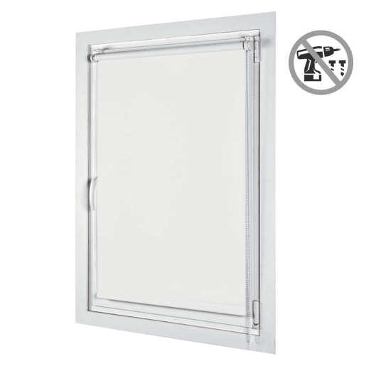 Estores Opaco EasyFix, estore de rolo instalação sem furar Branco 75x180 cm