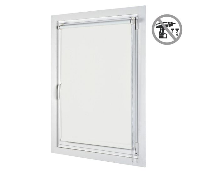 Estor opaco easyfix, estores enrollables de instalación sin taladrar blanco 150x180 cm