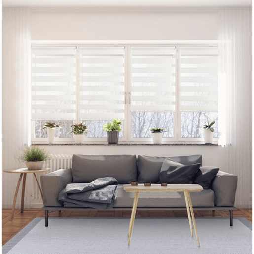 Estores Noite e Dia EasyFix, estore de rolo instalação sem furar Branco 45 x 180cm