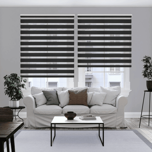Estores Noite e Dia, estore de rolo duplo tecido Cinza 100 x 180 cm