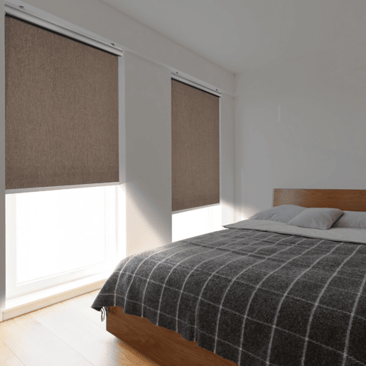 Estores Blackout Estore de rolo Opaco com acabamentos Premium Marrom 100 x 250 cm