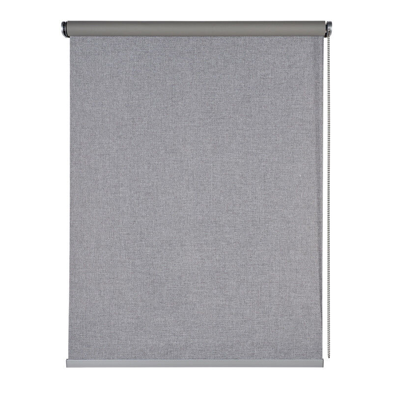 Estor opaco estores enrollables blackout premium con acabados en aluminio gris 80 x 250 cm