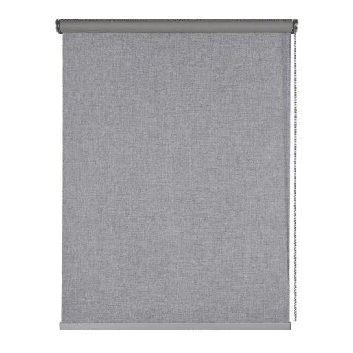 Estore de Rolo Blackout Blind Premium com acabamento em alumínio Cinza 60 x 180 cm