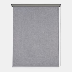 Estore de Rolo Blackout Blind Premium com acabamento em alumínio cinza 180 x 250 cm