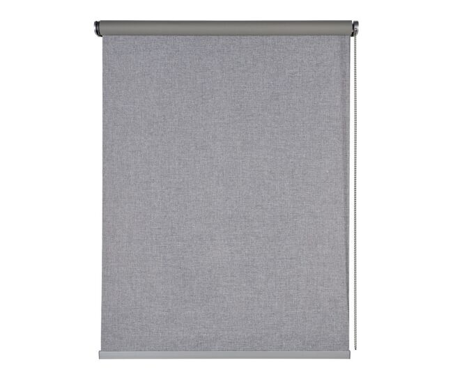 Estor opaco estores enrollables blackout premium con acabados en aluminio gris 100 x 250 cm