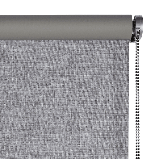 Estore de Rolo Blackout Blind Premium com acabamento em alumínio Cinza 60 x 180 cm