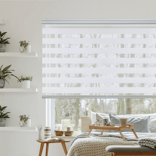 Estores Noite e Dia Premium, estore de rolo com acabamento em alumínio Premium Branco 60 x 250 cm