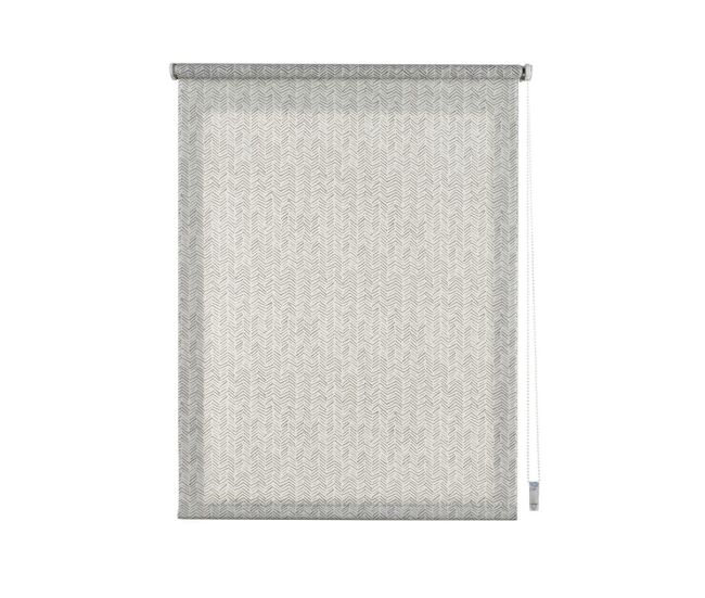 Estores enrollables estampado, estor con dibujos traslúcido natural gris, 90 x 180 cm
